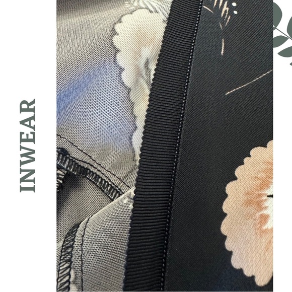 In Wear Acadia Day Dress Wrap w/ Buckle Black Abstract Print Back Zipper Size 6 - Picture 12 of 12